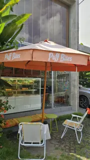 Inviting Outdoor Seating at Puff Bites Cafe Bali