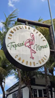 Tropical Nomad Coworking Space Sign in Sunny Canggu, Bali
