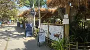 Tropical Beach Cafe and Spa Entrance in Sunny Bali