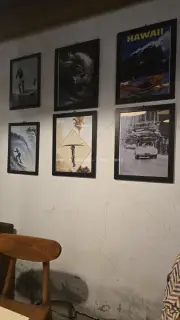 Surfing Lifestyle Decor in a Cozy Bali Cafe Interior