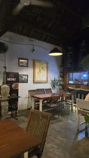 Rustic Interior of Sima Kitchen Restaurant in Bali