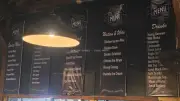 Restaurant Menu Board with Indonesian and Western Dishes in Bali