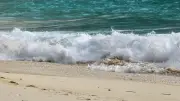 Turquoise Waves Crashing on Kelingking Beach Bali