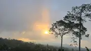 Bali Sunset Over Tropical Forest Landscape