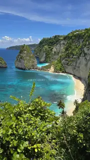 Diamond Beach Bali Turquoise Cove Aerial Landscape View
