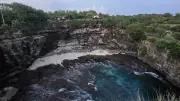 Broken Beach Bali Aerial View Turquoise Waters