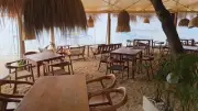 Empty Beach Restaurant Sanur Bali B-roll Footage, Tropical Cafe Interior