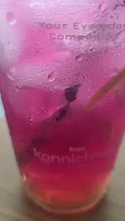 Kopi Konnichiwa Cafe Interior B-Roll Footage with Pink Drink