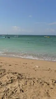 Mertasari Beach Bali B-Roll Footage: Sunny Tropical Ocean and Boats