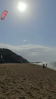 Bali Beach Kitesurfing B-Roll Footage with People and Ocean Waves