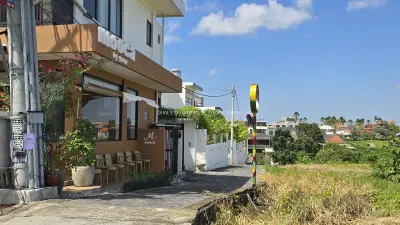 Mooca by Susse Coffee Shop Exterior in Sunny Bali - stock photo