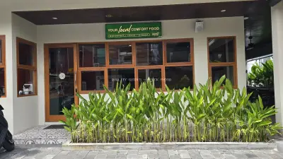 Exterior View of Warung & Co Restaurant in Bali, Indonesia - stock photo