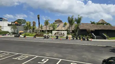 Atlas Beach Fest Bali: Tropical Architecture and Vibrant Destination - stock photo