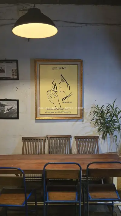 Cozy Interior of Sima Kitchen Cafe in Bali - stock photo