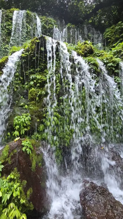 Banyu Wana Amertha Waterfall Bali Tropical Cascade - stock photo