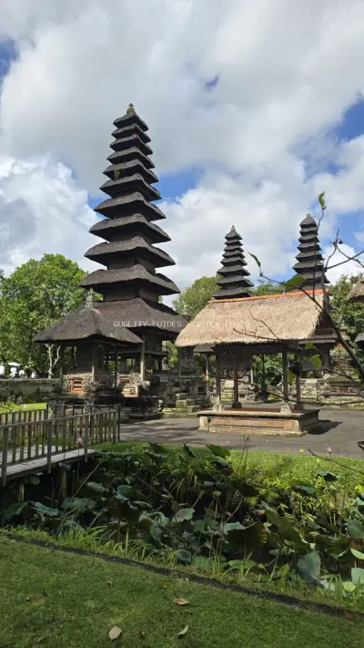 Taman Ayun Temple Bali Pagodas Tropical Architecture - stock photo