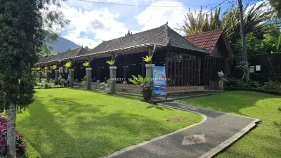 Ulun Danu Beratan Temple Bali Traditional Architecture - stock photo