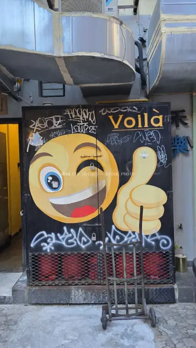 Vibrant Street Art Mural Kwai Chai Hong Kuala Lumpur - stock photo