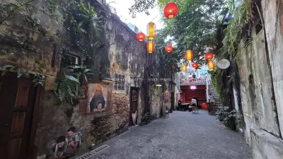 Kwai Chai Hong Alley Kuala Lumpur Red Lanterns Heritage - stock photo
