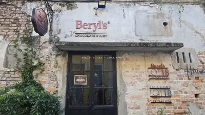Beryl's Chocolate Story storefront Kuala Lumpur heritage building - stock photo