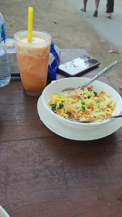 Bali Beach Bar Dining Footage: Tropical Food and Drink B-roll - stock photo