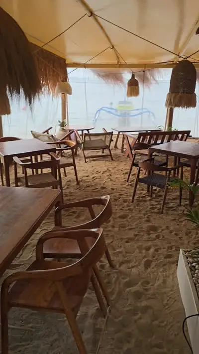 Bali Beach Restaurant Interior and Exterior B-Roll Footage - stock photo